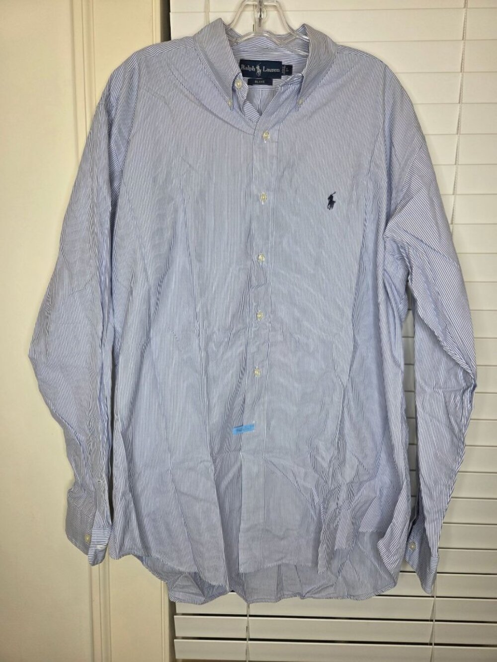 Ralph Lauren Blake Mens Blue White Striped Button-Down Shirt L classic